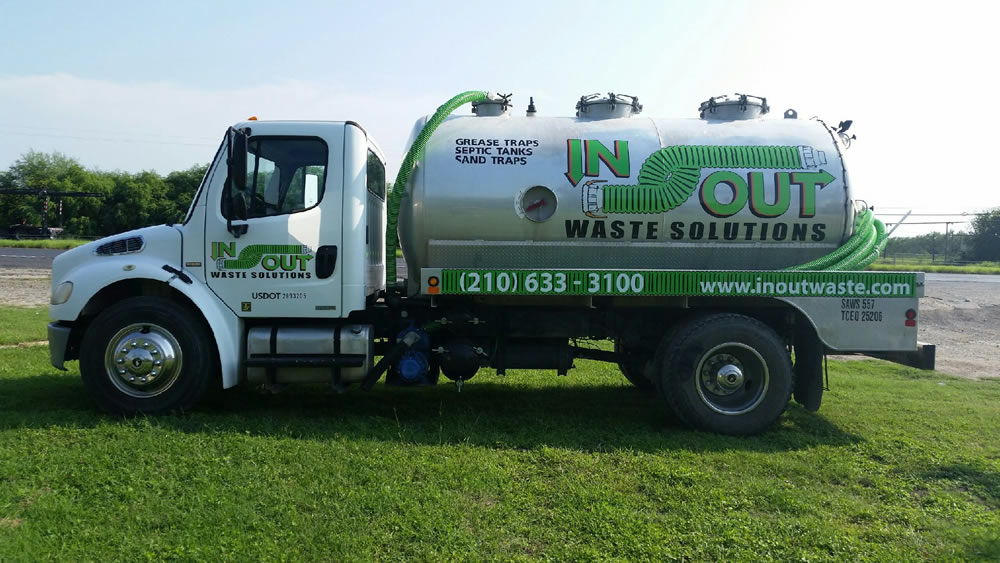 In Out Waste Solutions - Septic Pumping Truck - San Antonio, Texas